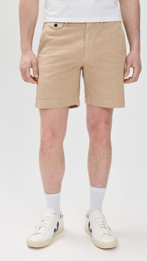 Billy Reid Slub Cotton Shorts