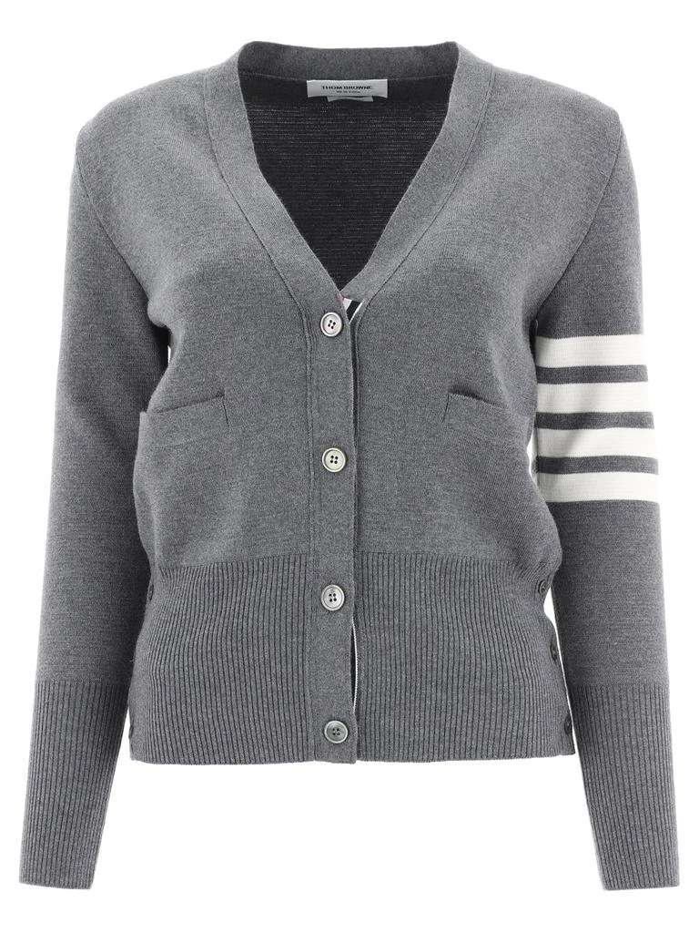 Thom Browne Thom Browne 4-Bar V-Neck Cardigan from Cettire