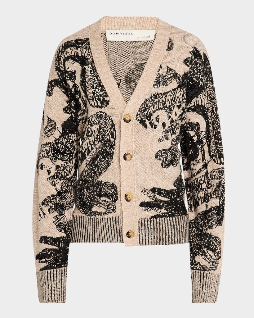 DOMREBEL Men's Hao Jacquard Cardigan