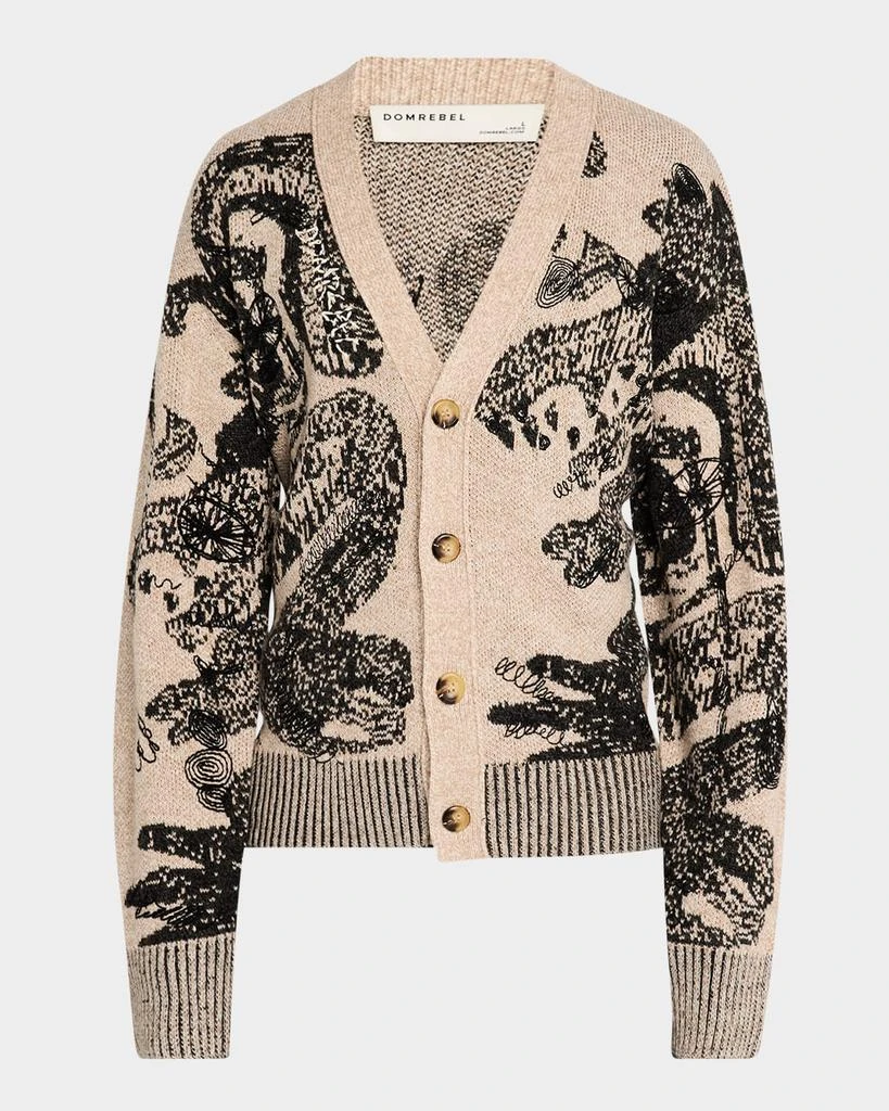 DOMREBEL Men's Hao Jacquard Cardigan 1