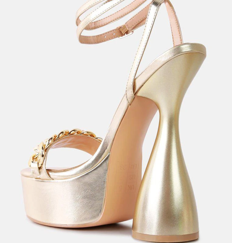 London Rag Big Bash Metallic High Platform Chunky Sandals 2