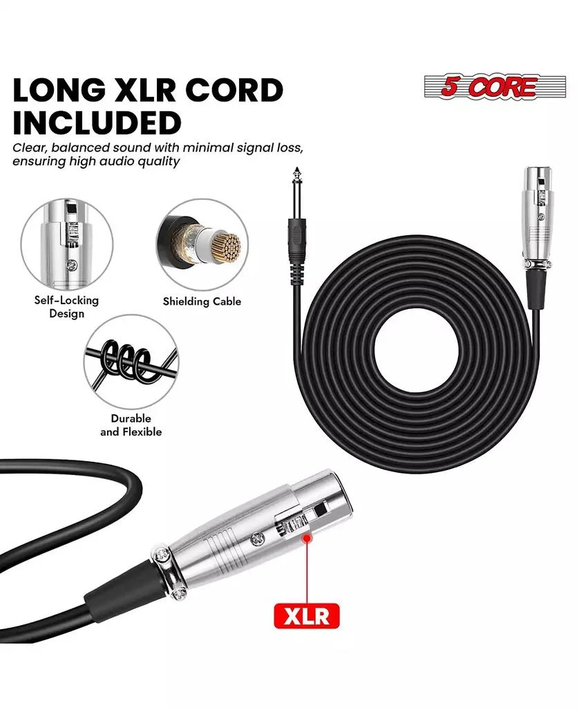 5 Core Microphone For Singing Karaoke Mic XLR Dynamic Mic Cardioid Unidirectional Microfono - 2PCS 7