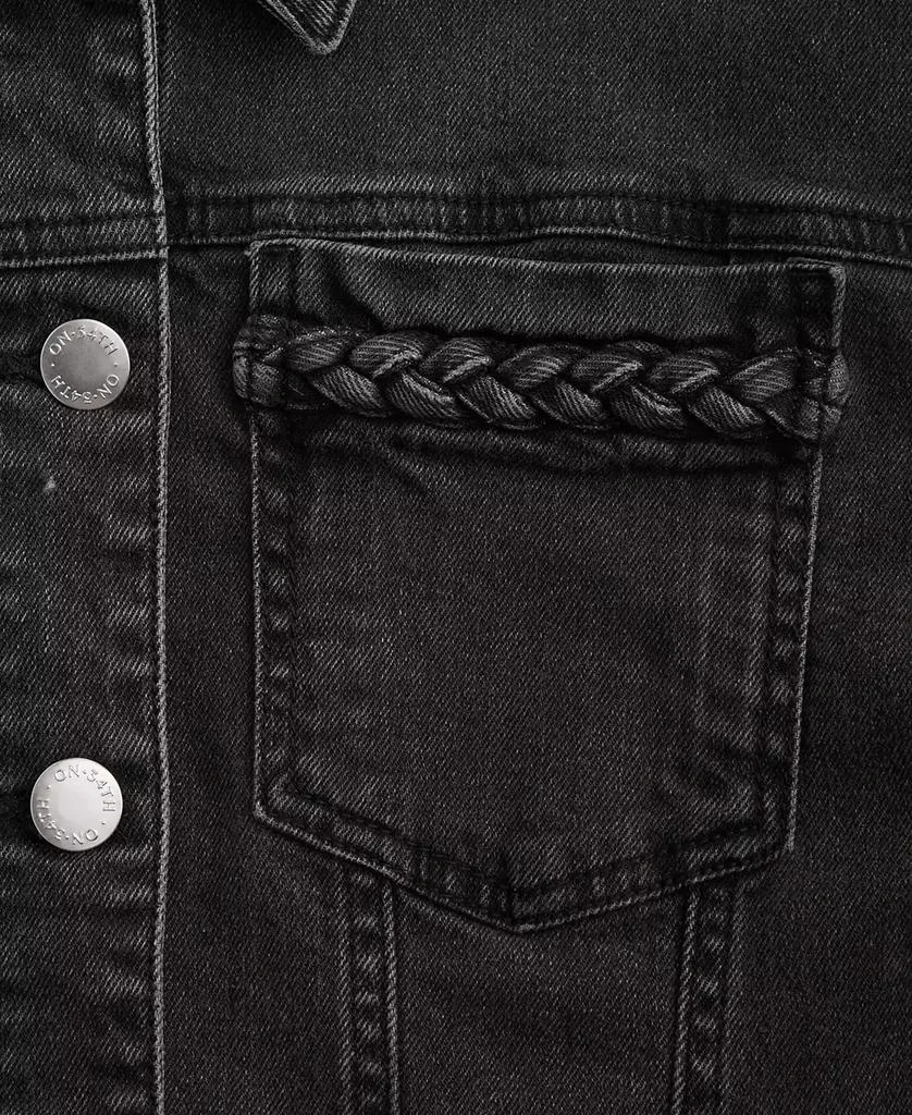 On 34th Women's Braided-Trim Trucker Denim Jacket, Exclusively at Macy's 6