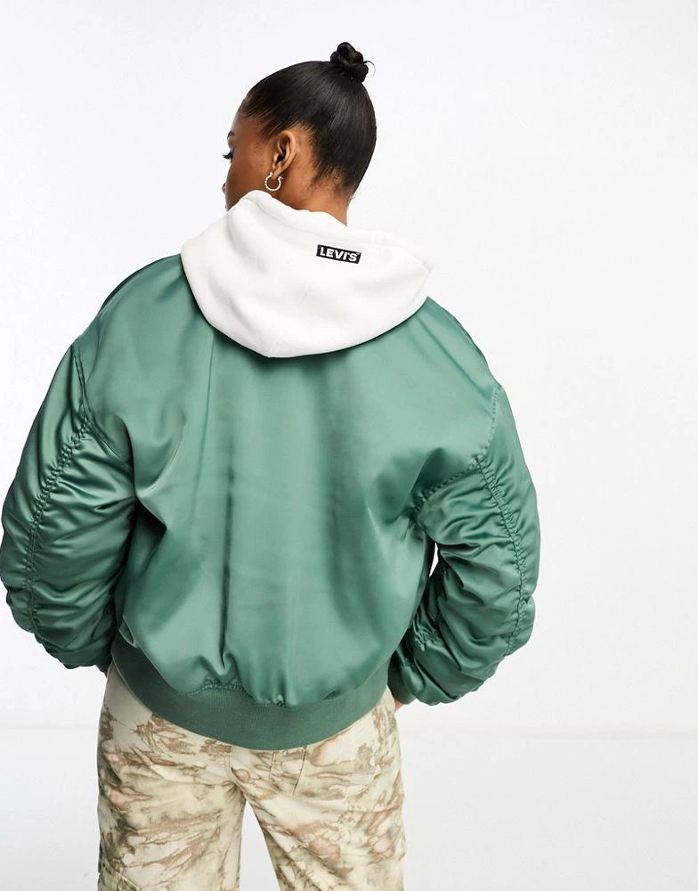 Levi's Levi's Andy Techy bomber jacket in green 3