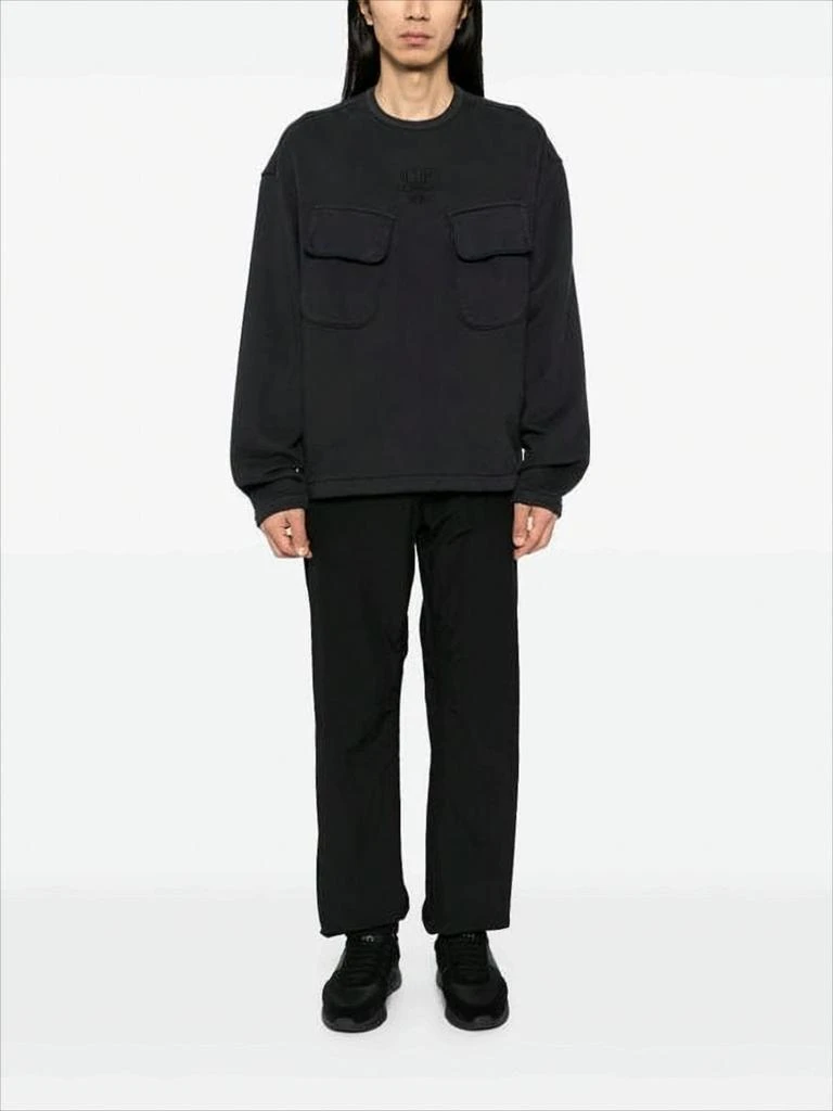 C.P. Company Boxy Black Long-Sleeve T-Shirt with Flap Pockets 2