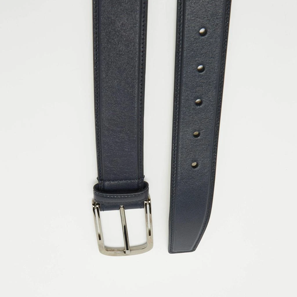 Brioni Brioni Navy Blue Leather Buckle Belt 110CM 2