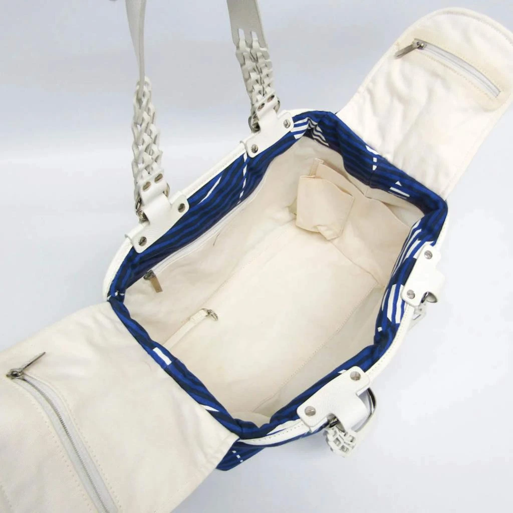 Chanel Chanel Cruise Lines Canvas Leather Tote Bag Blue White 7