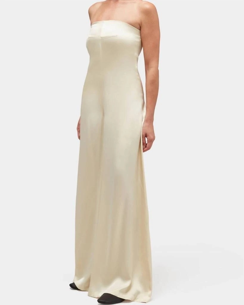 Careste Careste - Erika Strapless Wide-leg Wool Jumpsuit 3