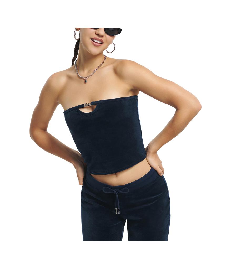 Juicy Couture Solid Long Tube Top With Hardware