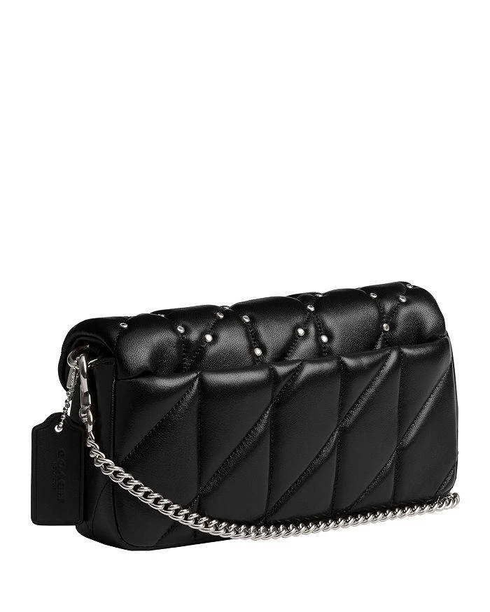 Coach Tabby Mini Crystal Rivet Quilted Leather Crossbody Wristlet 5