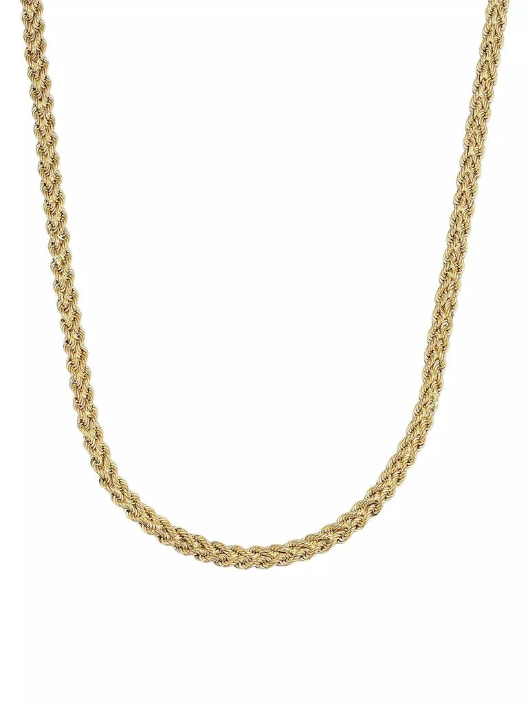 Oradina 14K Yellow Gold Roman Double Rope Necklace 1