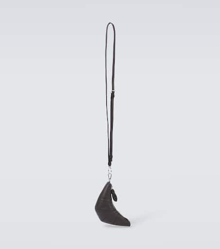 Lemaire Croissant leather coin purse with strap