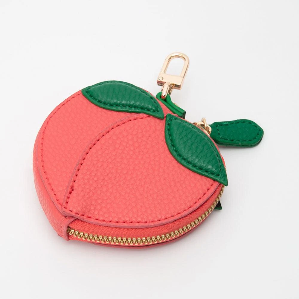 FASHNZFAB Faux Leather Peach Keychain / Bag Charm / Coin Purse