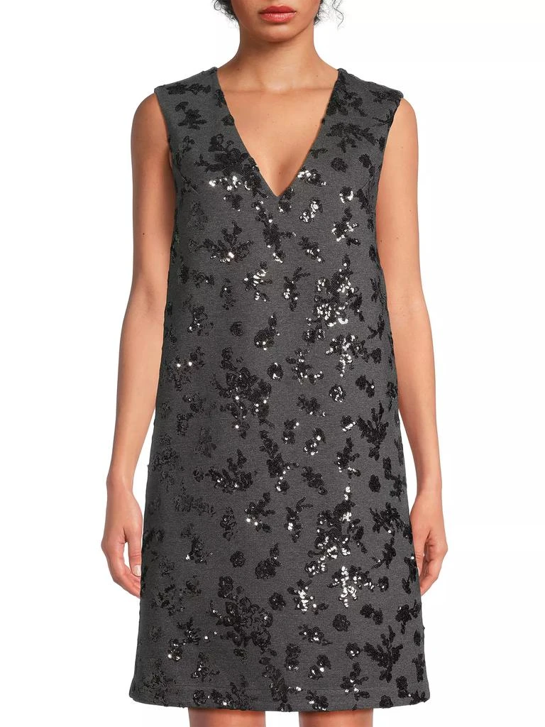 Weekend Max Mara Pesaro Sequined Jersey Sleeveless Minidress 3