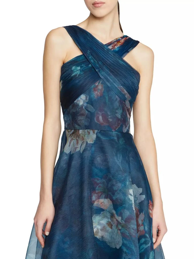 Rosie Floral Organza High-Low Gown  On Sale Now with Up to 40% Off |  Discover Exclusive Deals & Savings at BeyondStyle  Authentic Theia  sleeveless|women's|women's apparel|floral|a-line|halter|floor-length|dresses|modern|Women's  with Limited-Time ...
