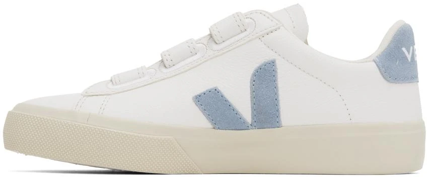 Veja White & Blue Recife Leather Sneakers 3