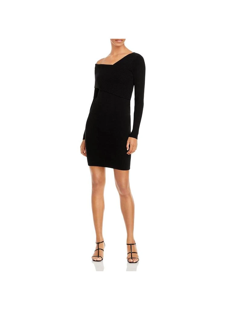 Line & Dot Womens Ribbed Mini Sweaterdress 1