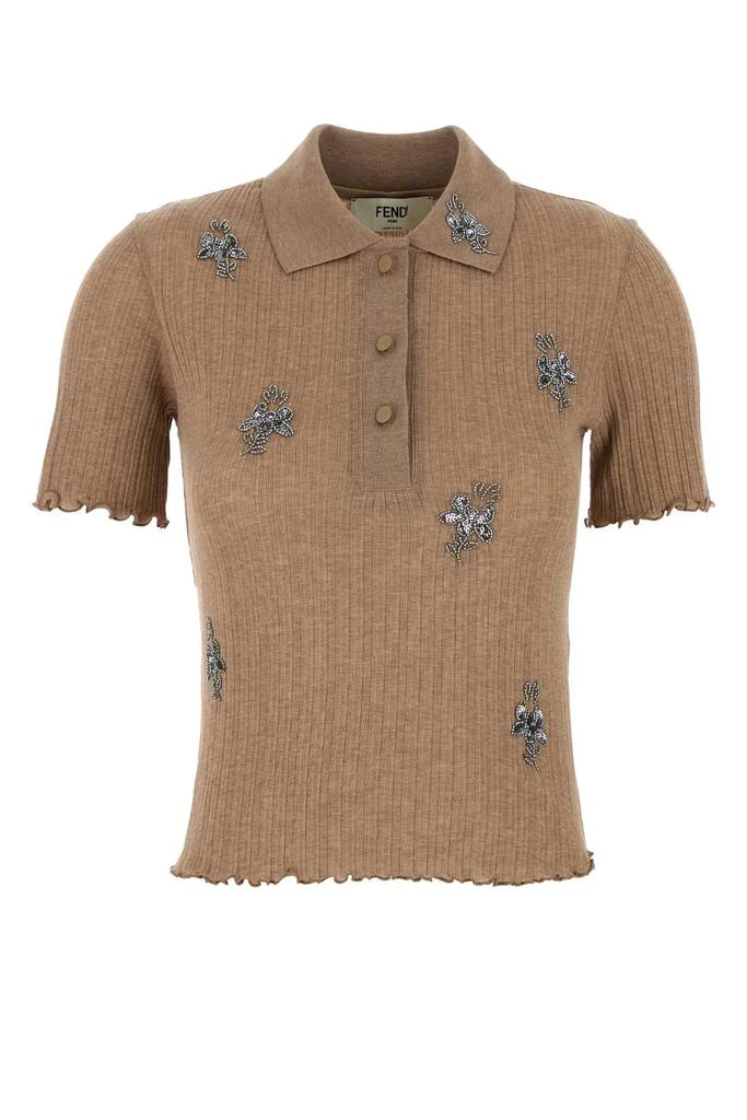 Fendi Biscuit Cotton Polo Shirt 1