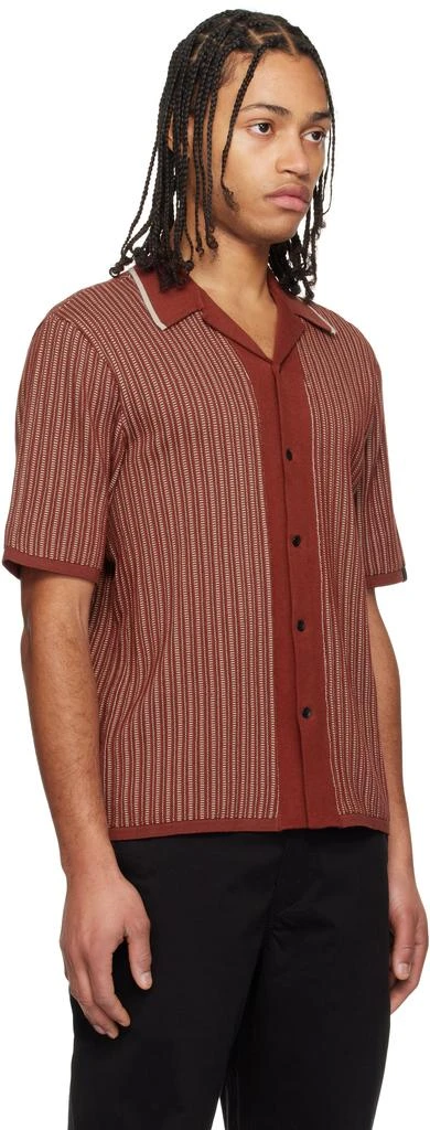 Rag & Bone Burgundy Harvey Knit Camp Shirt 2