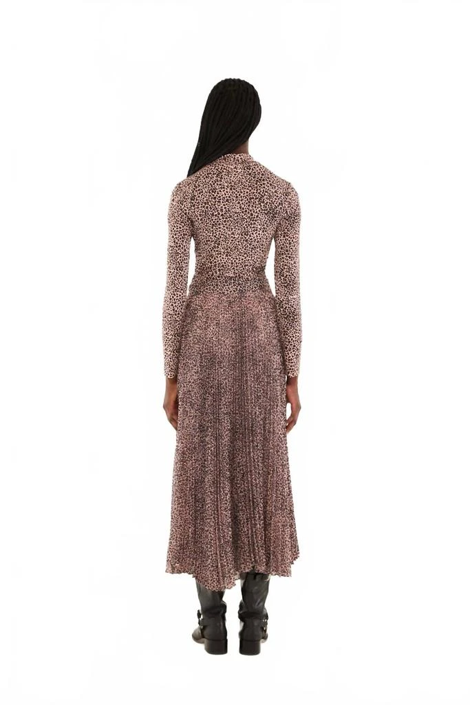 Farm Rio Women
s Baby Leopard Pleated Maxi Skirt In Pink 2