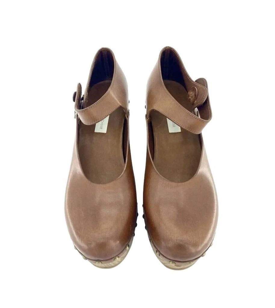 L'AUTRE CHOSE L'Autre Chose - Women's Leather Strap Wood Pumps Ankle Heels 3