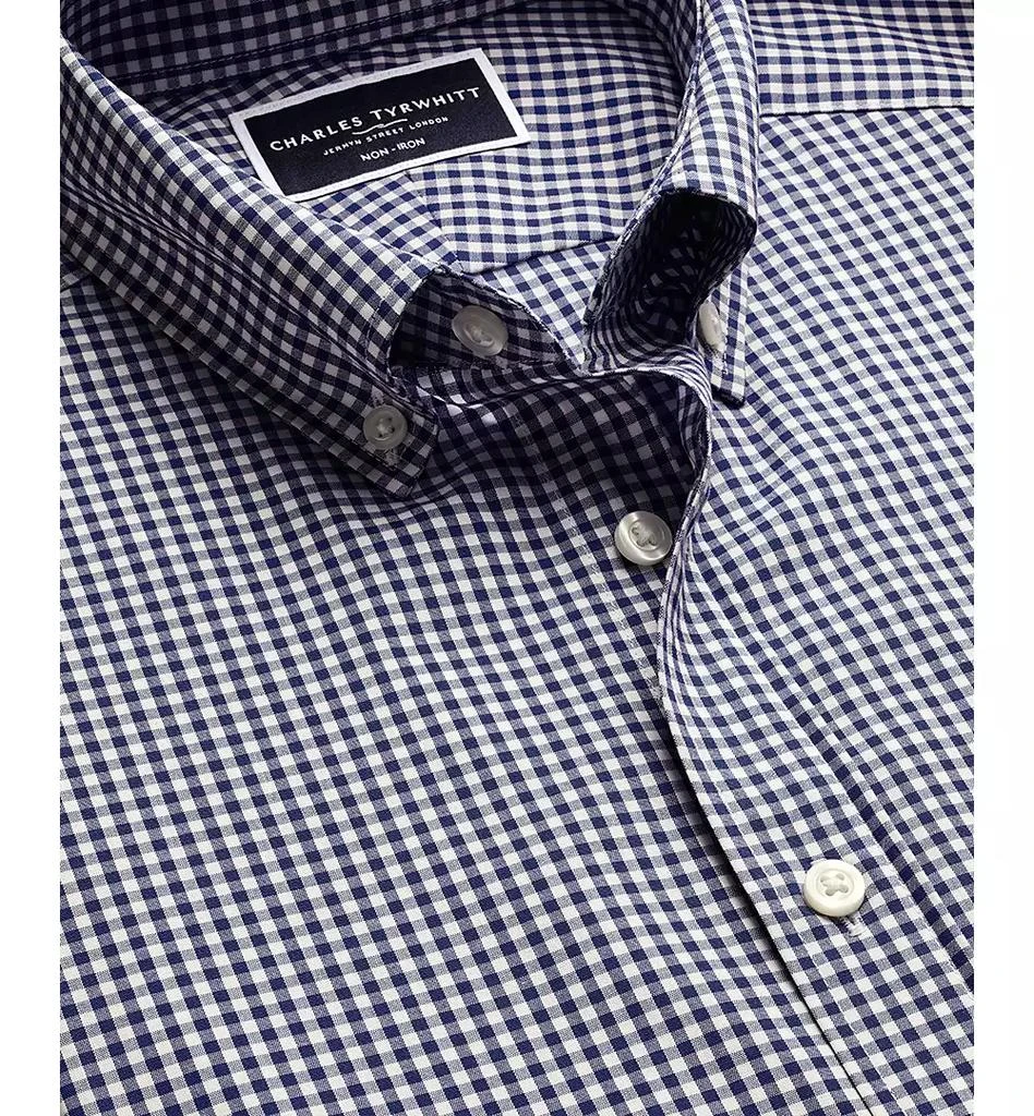 Charles Tyrwhitt Men's Slim Fit Short Sleeve Wrinkle-Resistant Button-Down Shirt 3