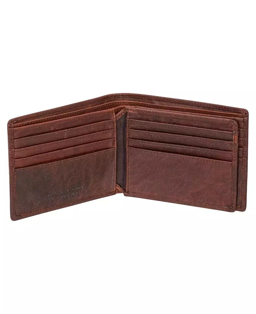 Mancini Leather Goods Men's Buffalo RFID Secure Center Wing Billfold Wallet 4