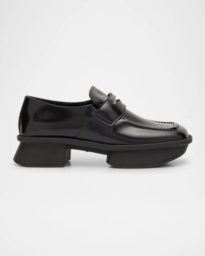 Prada Re-Edition Brushed Leather Penny Loafers 1
