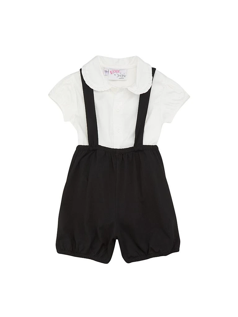 Rachel Riley Eloise Baby Girl's Eloise Shirt & Velvet Romper Set 1