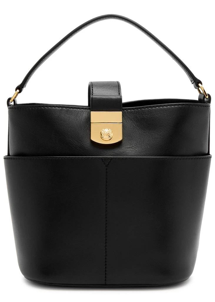 VERONICA BEARD Crest small leather bucket bag  1