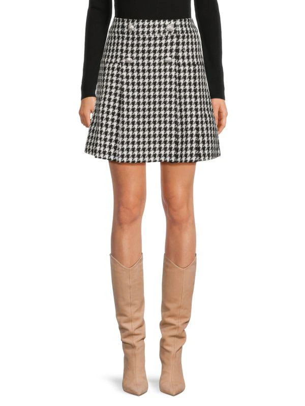 Karl Lagerfeld Paris Houndstooth Mini Skirt 1