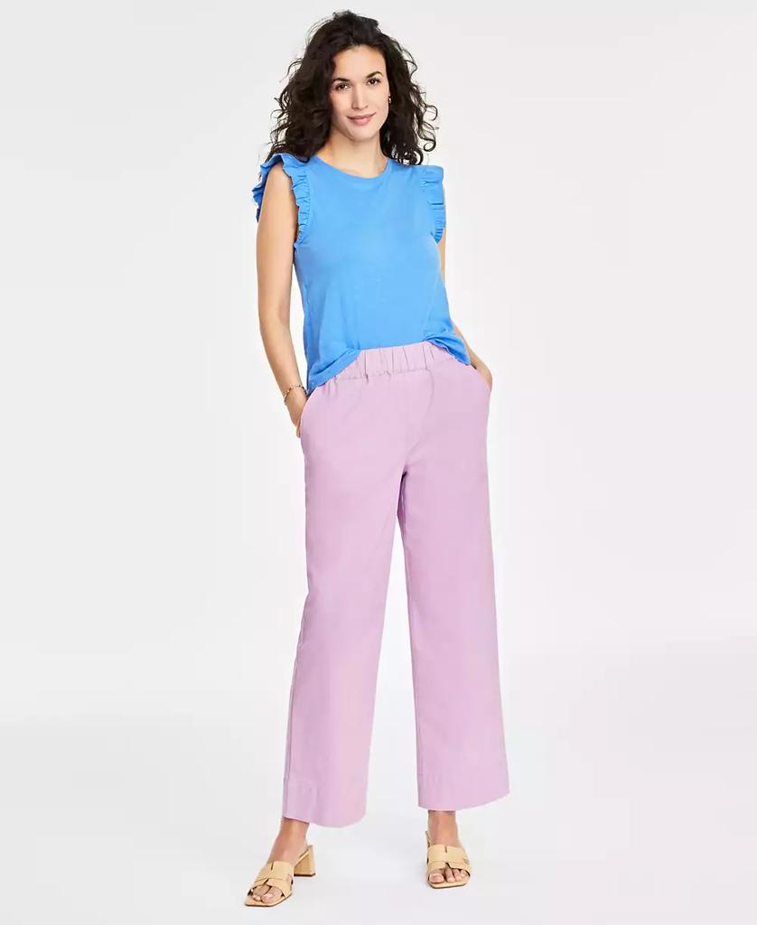 On 34th Women's Flutter-Sleeve Crewneck T-Shirt, Created for Macy's