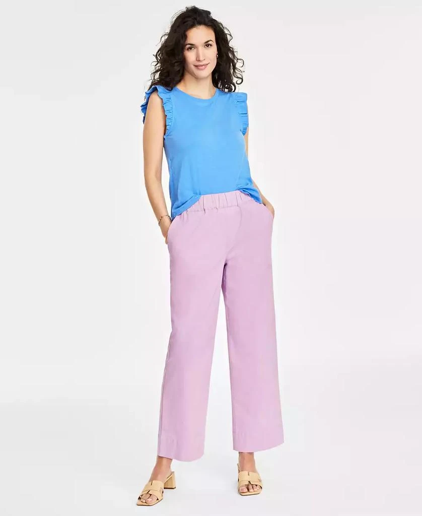 On 34th Women's Flutter-Sleeve Crewneck T-Shirt, Created for Macy's 1