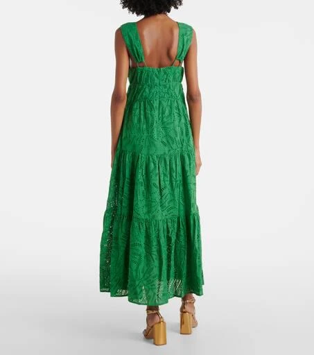 Farm Rio Monstera tiered cotton maxi dress 3