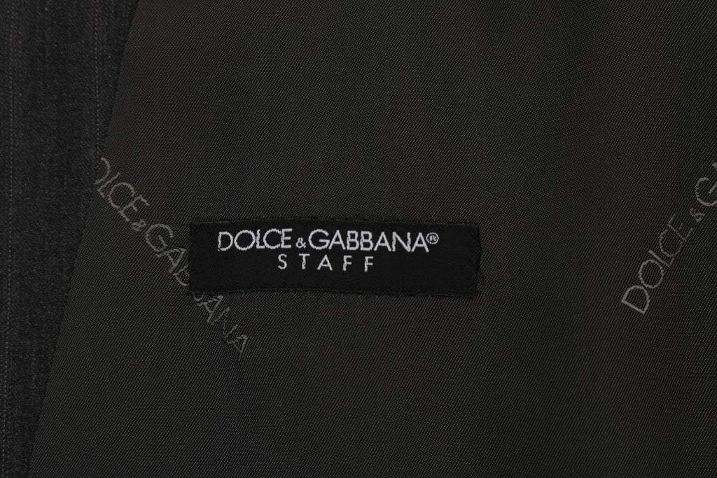 Dolce & Gabbana Dolce & Gabbana  Gray STAFF Wool Stretch Vest 6