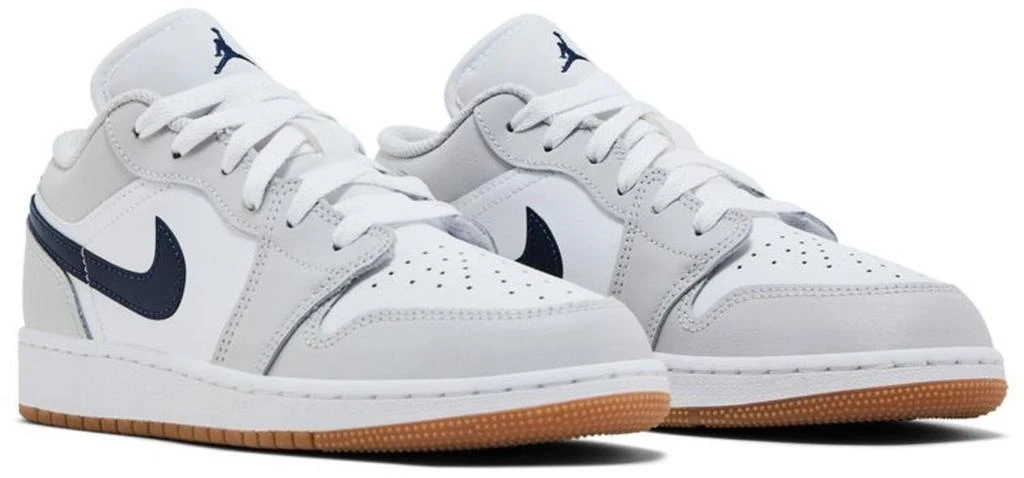 Jordan 1 Low White Neutral Grey Gum Midnight Navy Women's 4