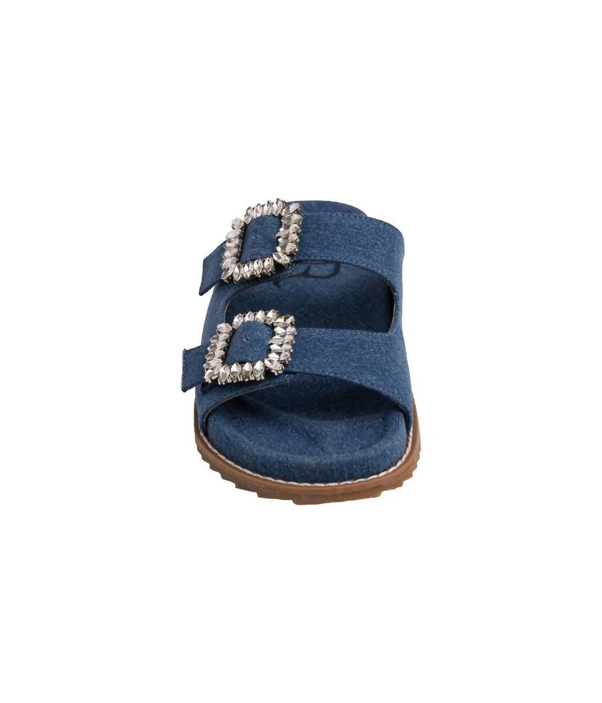 Not Rated Women's Stellar Rhinestone Buckle Slides 4