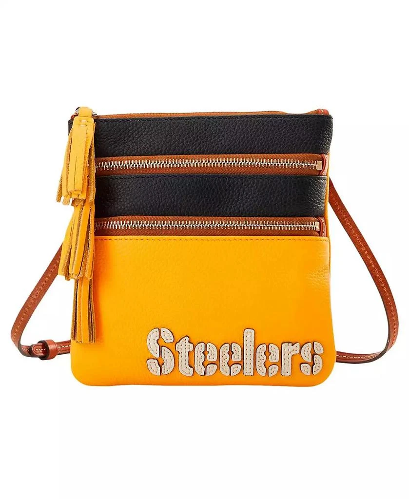 Dooney & Bourke Pittsburgh Steelers Infield Triple Zip Crossbody Purse 1