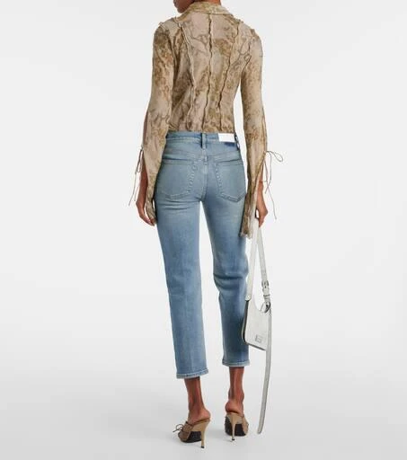 Re/Done Mid Rise Stove Pipe straight jeans 3
