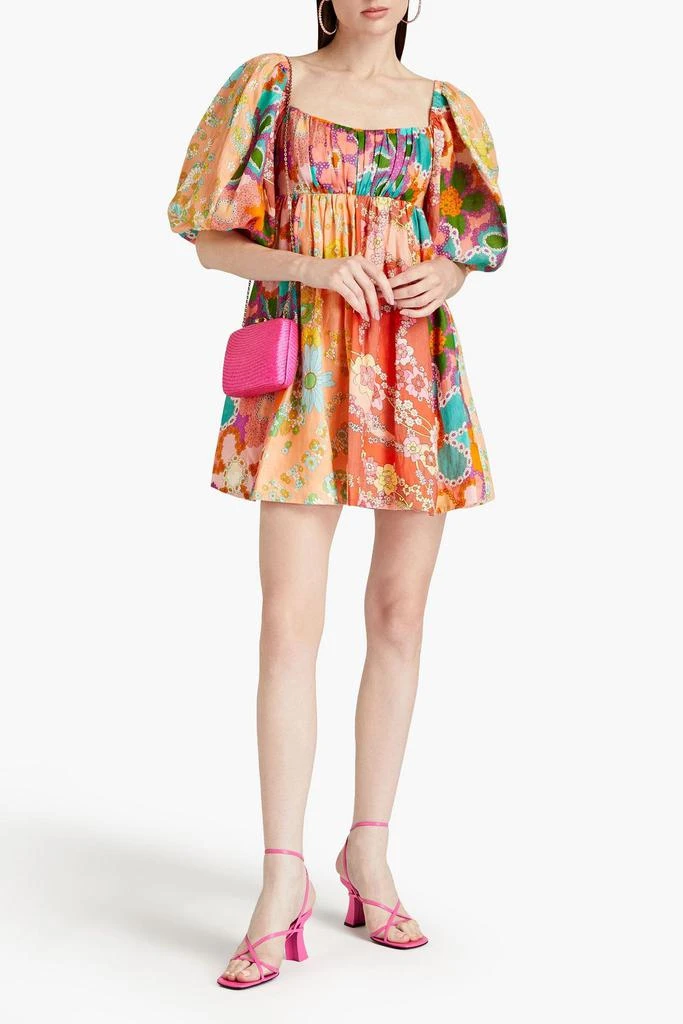 Zimmermann Floral-print linen mini dress 2