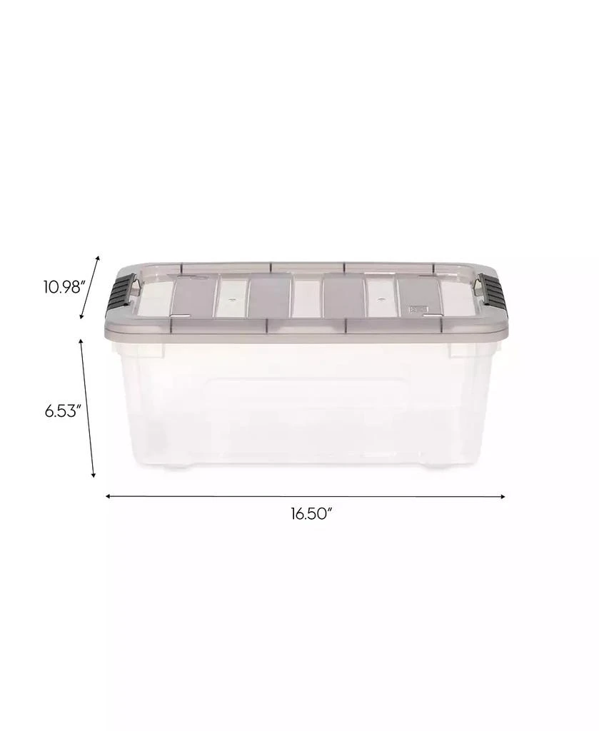 IRIS USA 13 Quart Stack 
Pull Clear storage Box, Gray, 8 Pack 7