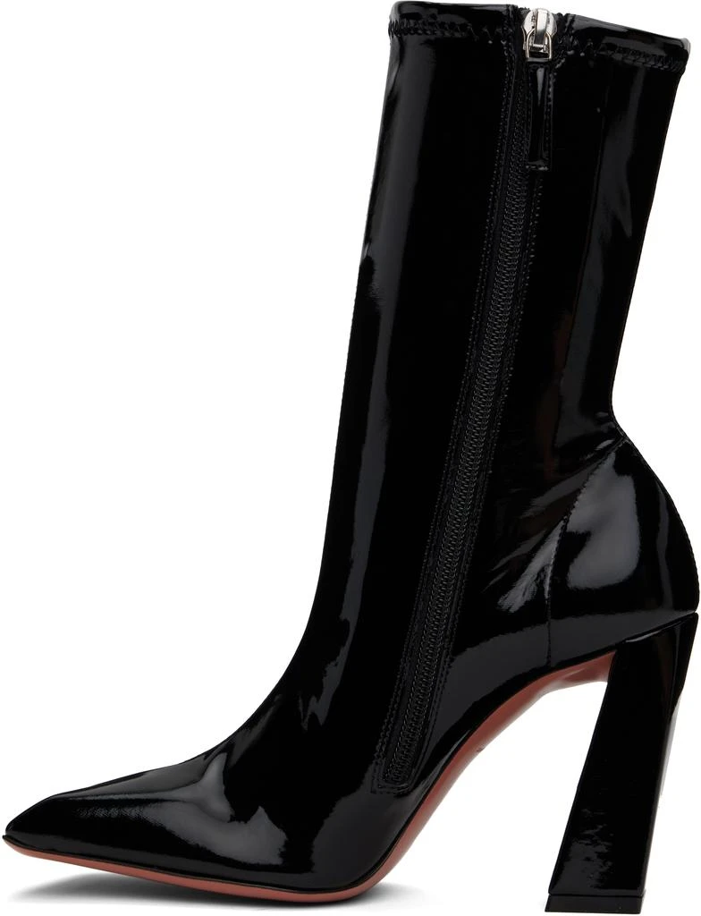 Amina Muaddi Black Marine Stretch Boots 3
