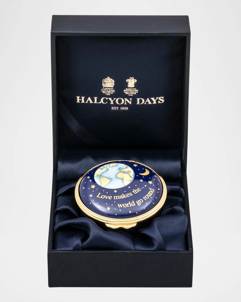 Halcyon Days Love Makes the World Go Round Enamel Box 3