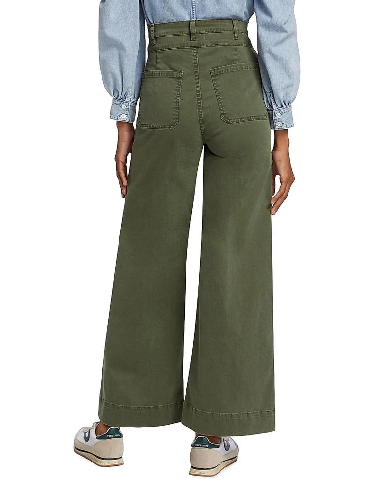 FRAME High-Rise Double Waistband Cargo Palazzo Pants 5