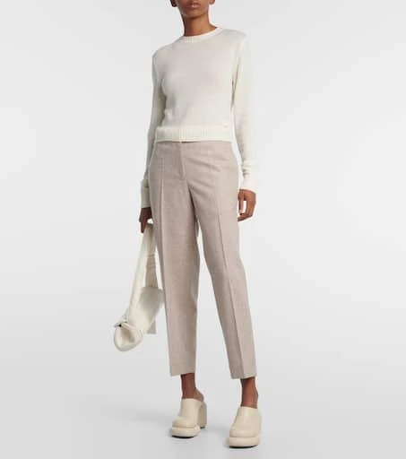 Jil Sander Wool cropped straight pants 2