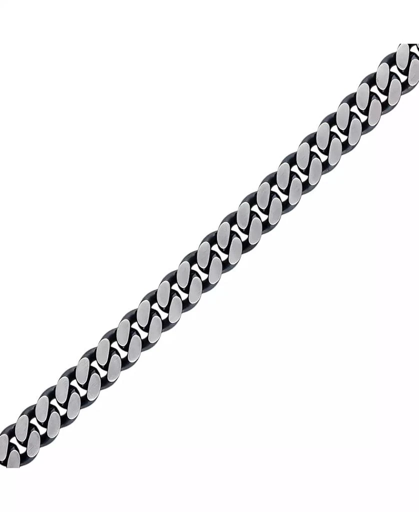 Bulova Men's Classic Curb Chain Bracelet in Blue-Plated Stainless Steel 2