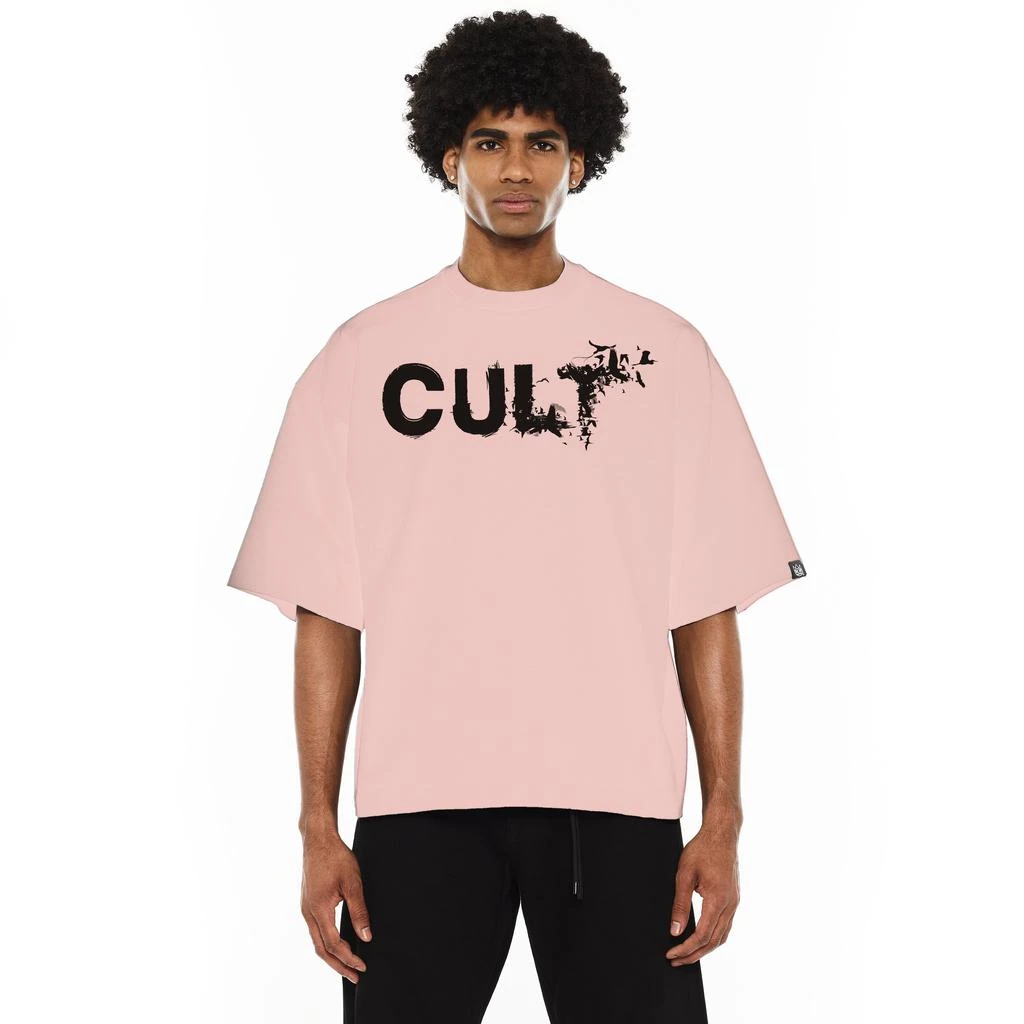 Cult Of Individuality OVERSIZED SHORT SLEEVE CREW NECK TEE "FLOCKING BIRDS" 2
