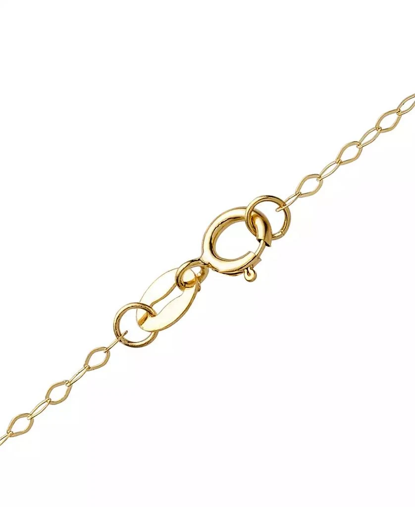 Disney Mickey Mouse Initial Pendant 18" Necklace with Cubic Zirconia in 14k Yellow Gold 4