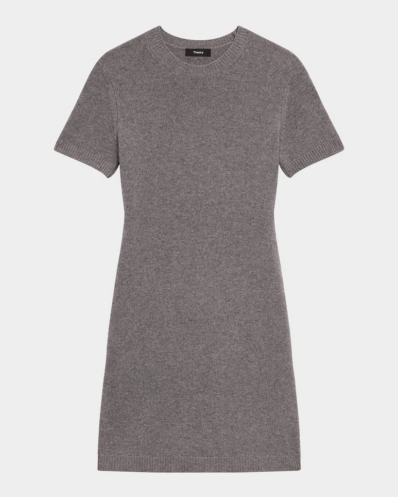 knee length dresses for ladies The White Square Neck Sweater Mini Dress