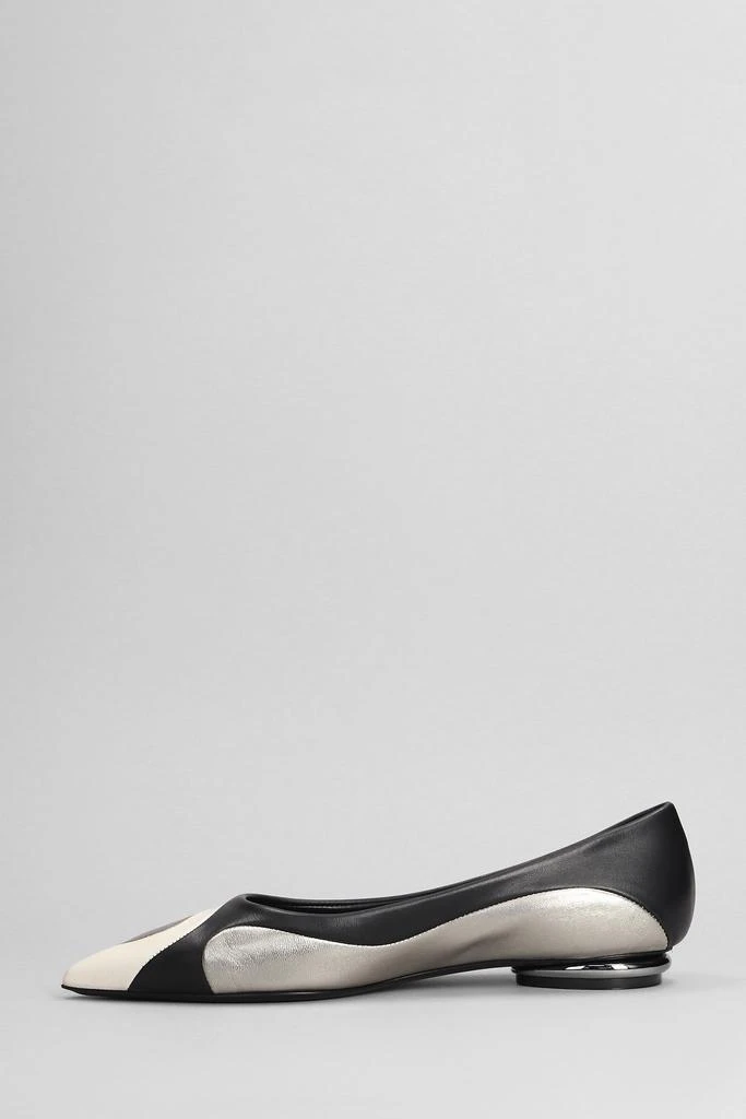 MARC ELLIS Ballet Flats In White Suede And Leather 3